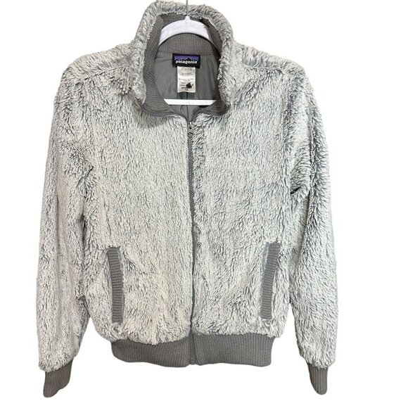 Patagonia Jackets & Blazers - Patagonia Conejo Gray Fleece‎ Bomber Jacket Full-Zip Cozy Outerwear Fall XS
